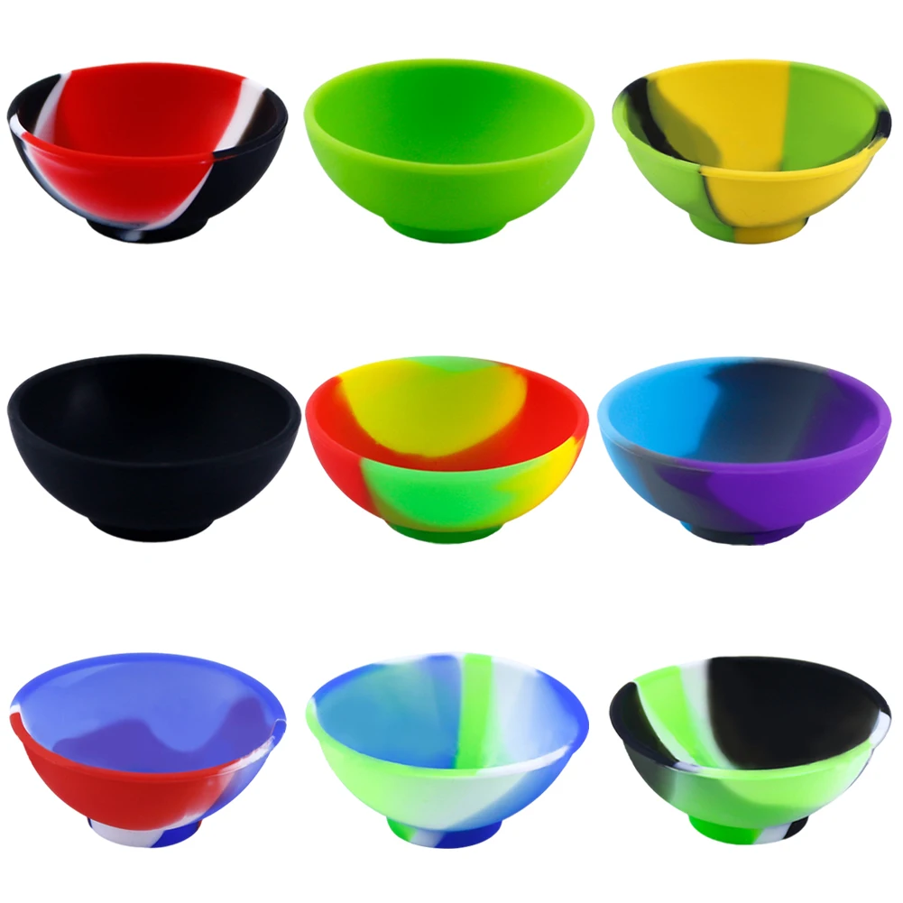 Household Silicone Container Bowl 50mm Multi-Color Tobacco Herb Smoking Accessories Kitchen Home Smoke Storage Box Grinder Pipe