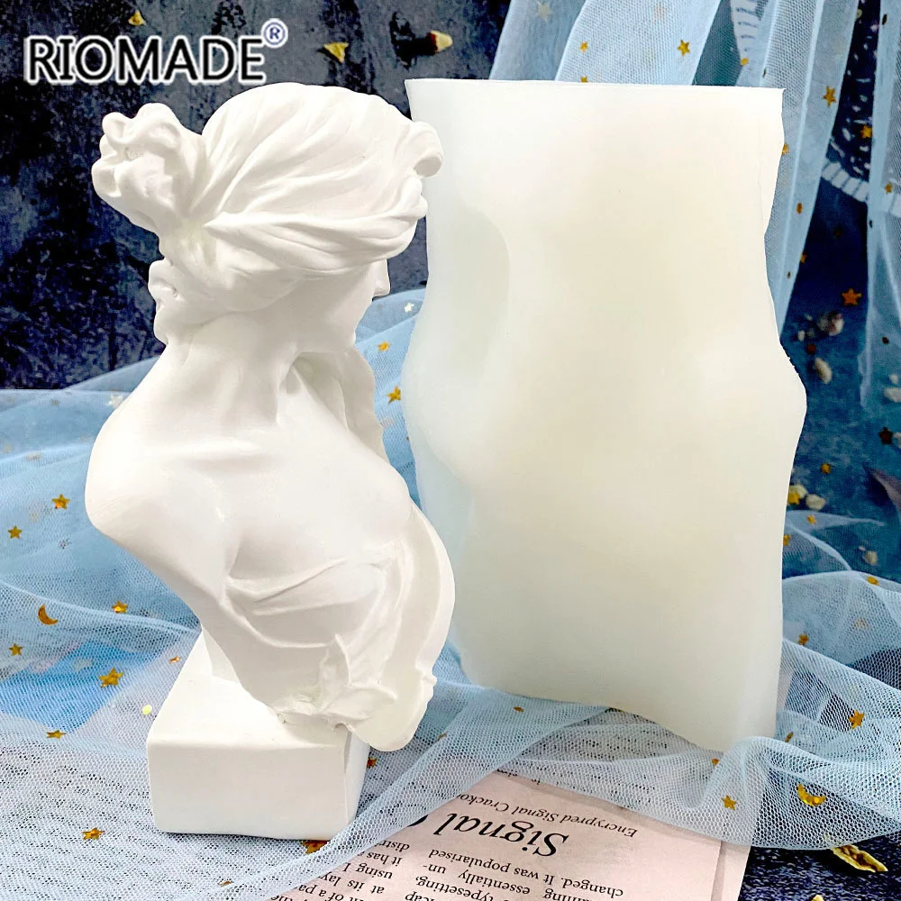 Große 3D Göttin Silikon-Kerzenform Antike Griechische Statue DIY Handwerk Harz Gips Kerzenform Aromatherapie-Herstellungswerkzeuge – Detail 4