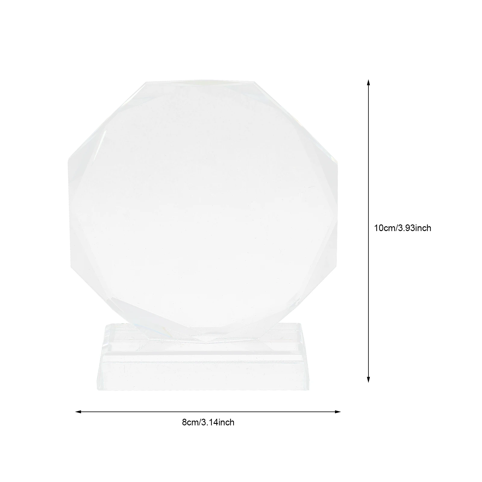 Blank Crystal Trophy Decorative Award Tableop Transparent Delicate Prize Desktop Glass Delicate Prize Trophy Accessories