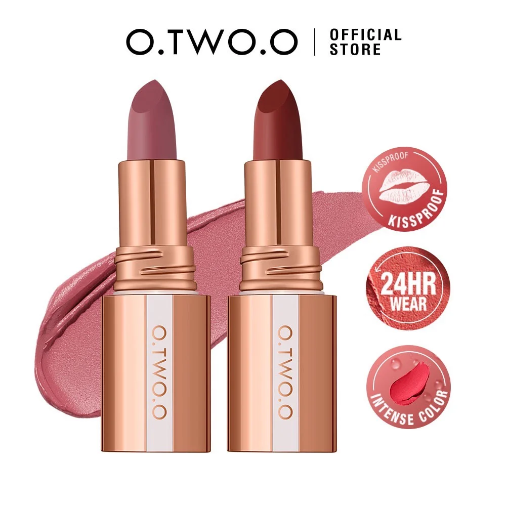 O TWO O Matte Lipstick Lip Tint 8 Colors Waterproof Long Lasting Non o-two-o-matte-lipstick-lip-tint-8-colors-waterproof-long-lasting-non