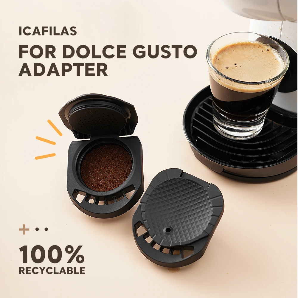 Adattatore Per Dolce Gusto Capsula Riutilizzabile Riutilizzabile Cafetera Expreso Coffee Per Macchina Piccolo Xs/Genio S Icafilas