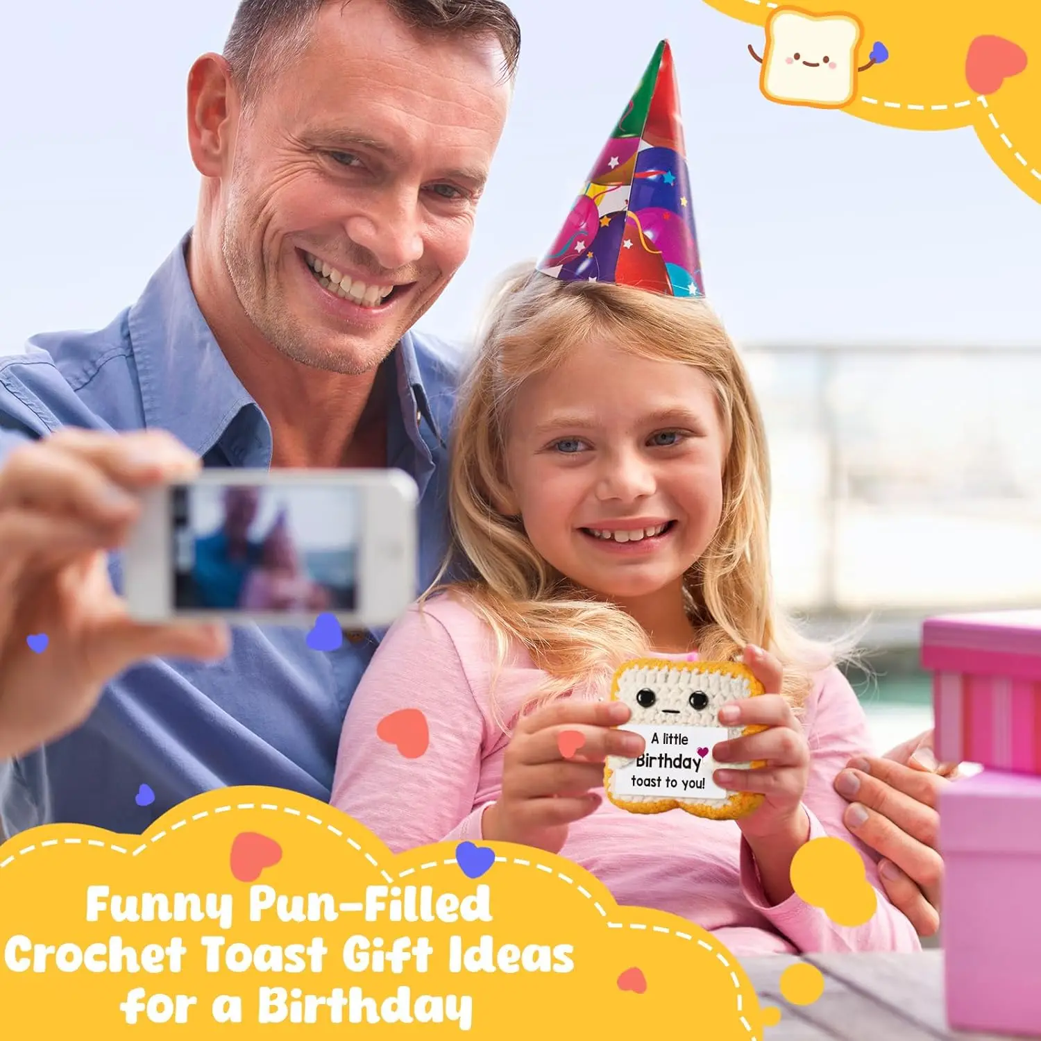 Charming Crochet Toast Gift Card - Unique Keepsake