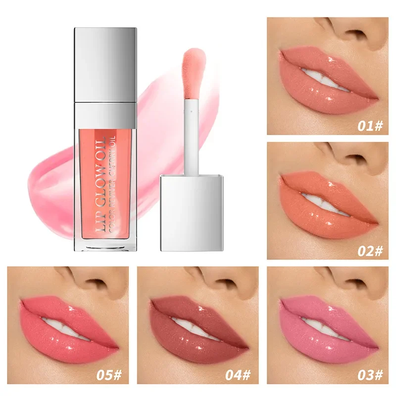 Sext Lip Oil 8ml Cherry Pink Lips Plumper Gloss Hydrating Plumping Lips Coat Tinted Lip Plumper Serum Glow Oil Makeup