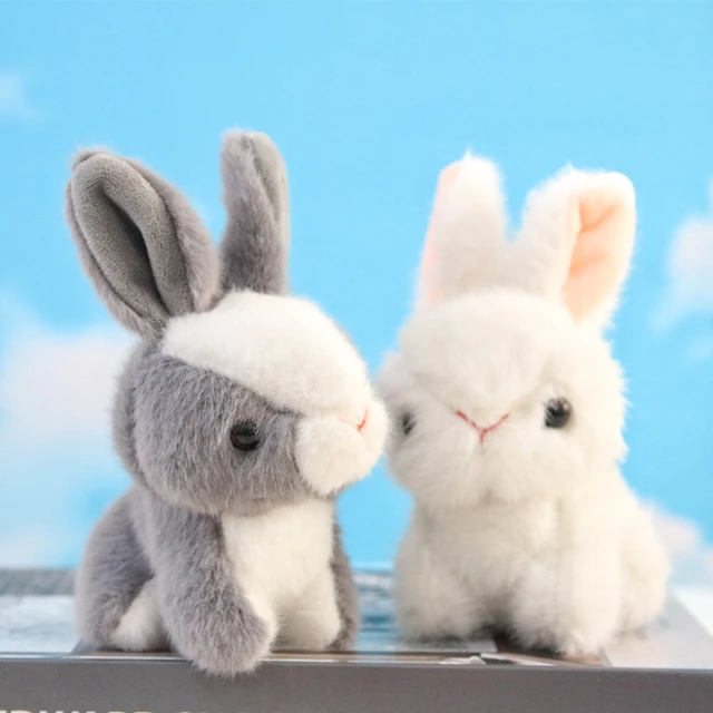 Soft Fluffy Rabbit Keychain Cute Plush Bunny Key Rings Plush Bunny