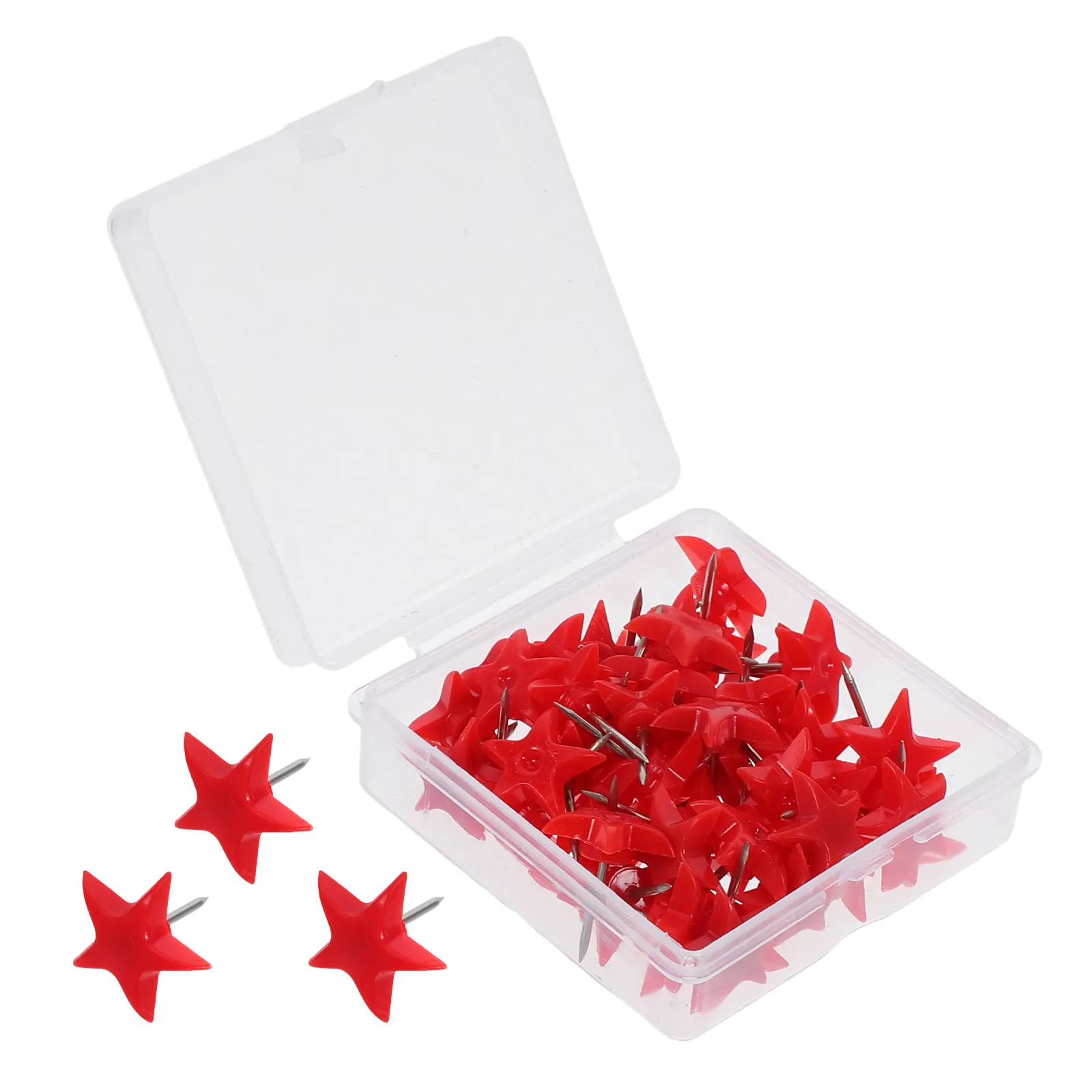 코르크 보드, 폼 패브릭 보드, 게시판, 메모 보드, 사무실, 가정, 학교 장 별 모양 푸시핀 50개