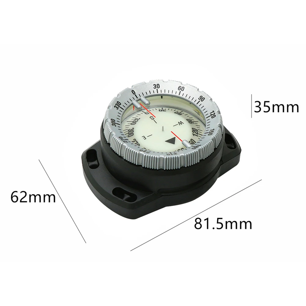 Waterproof Compass Navigation Compass Portable Compass Survival Compass 50m Portable Underwater Waterproof Luminous Dial Wrist Strap Compass For Diving Camping