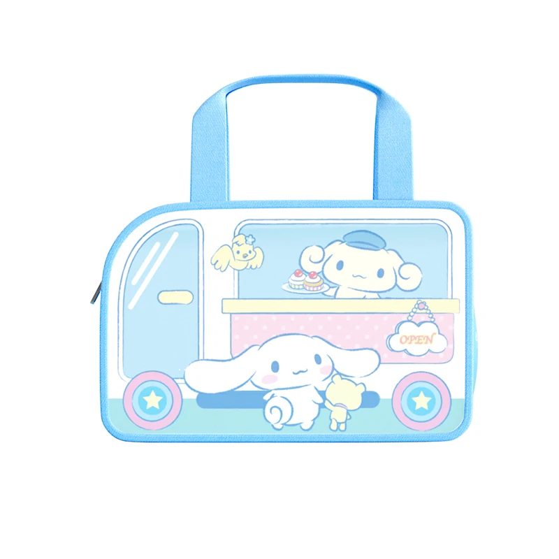 

Cartoon Sanrioed Cinnamoroll Kawaii Handbag Girl Heart Ins Student Children Messenger Bag Large Capacity Leather Travel Bag Gift