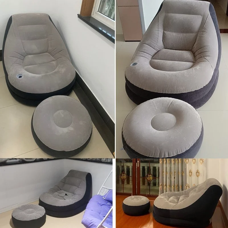 Dormitory Villa Lazy Inflatable Hotel Sofas Bedroom Tatami Apartment Single Sofa Bed Outdoor Travel Folding Sofa Chair for Beach
