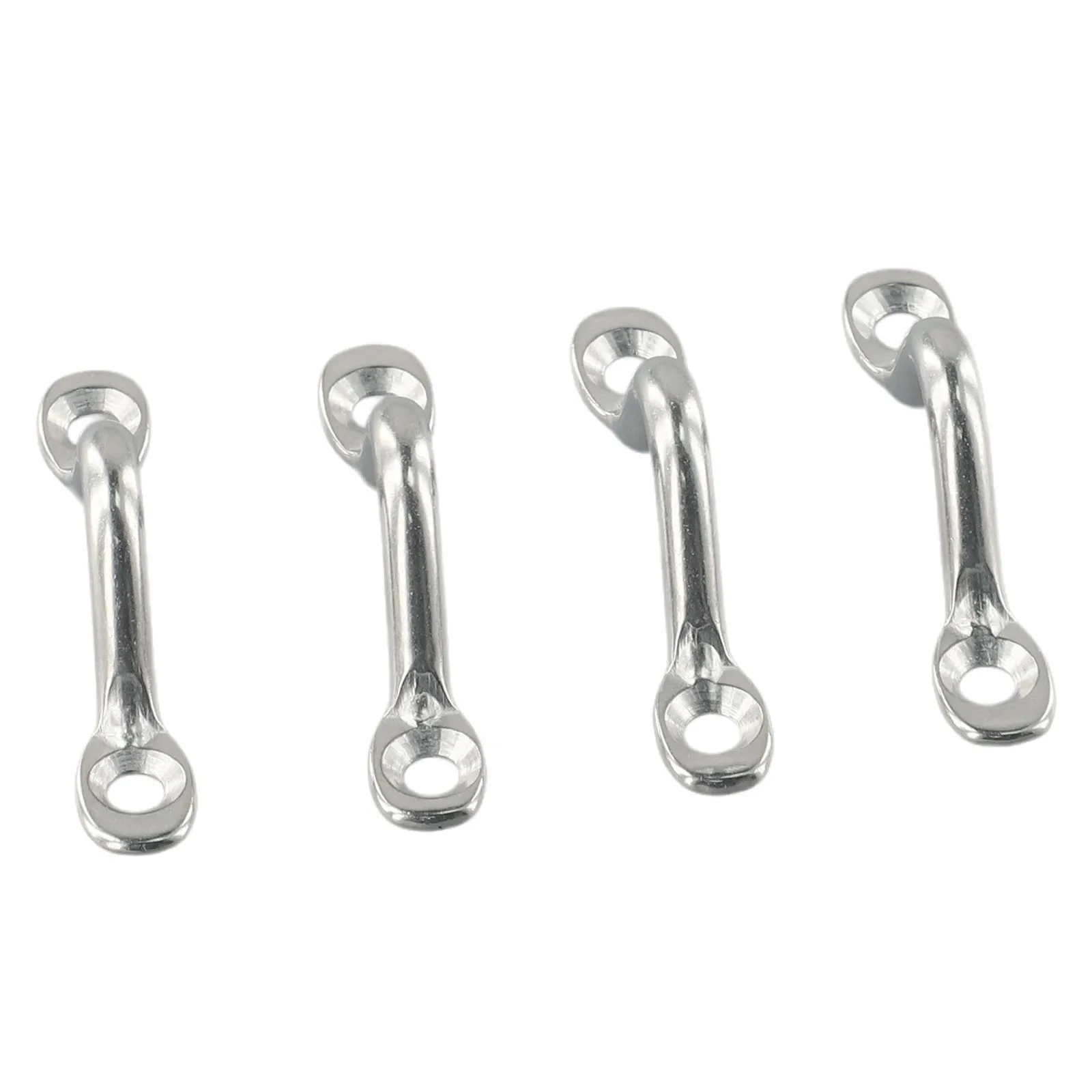 

Durable New Practical Useful Wire Eye Straps Handles Saddle Silver Stainless Steel Tie Down U Shape 4pcs Boat Marine