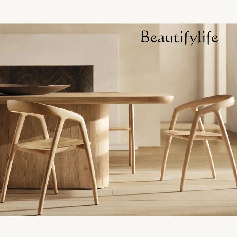 American style retro solid wood dining table and chair combination hotel foreign trade export chairs