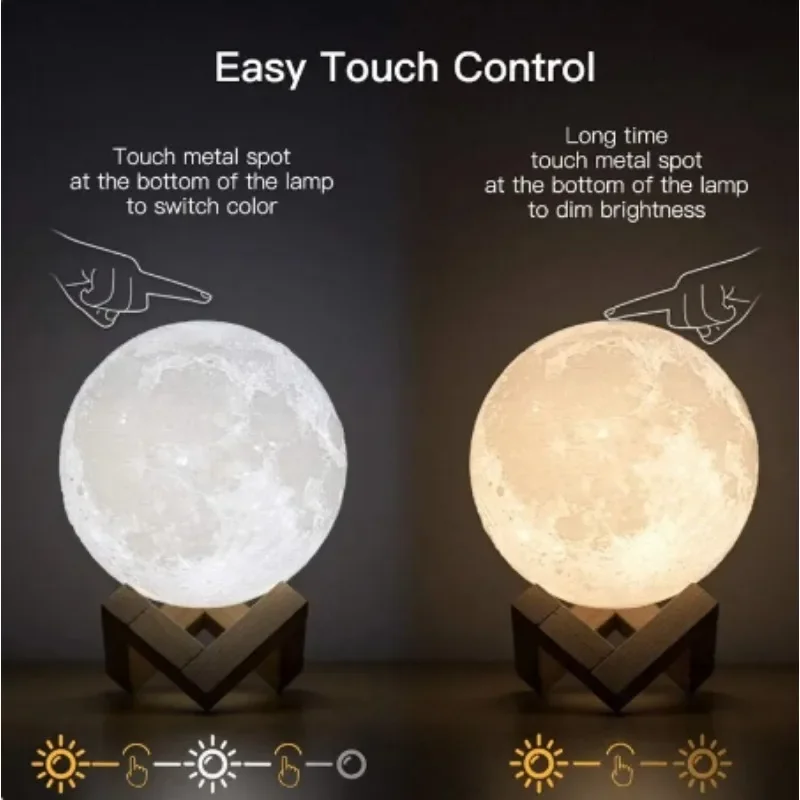 1 LED Moon Light Galaxy Light DIY Moon Night Light Bedroom Decoration