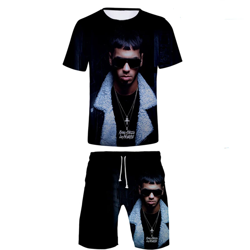 Men's Summer Tracksuit Set 3D Print T Shirt Shorts