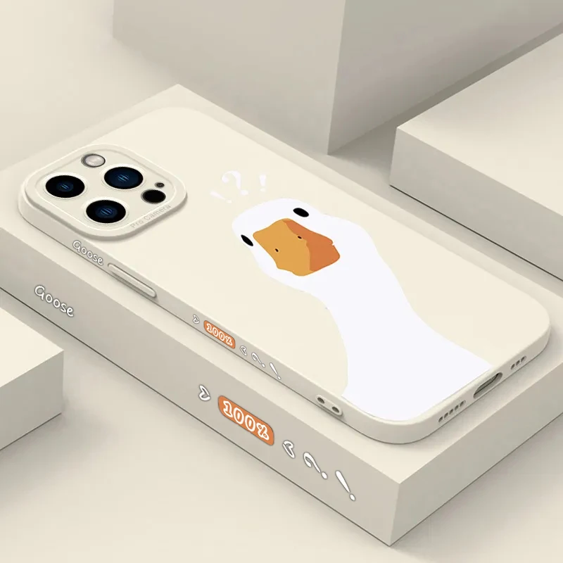 Cartoon Doubt Duck Soft Shockproof Phone Case Bumper Back Cover