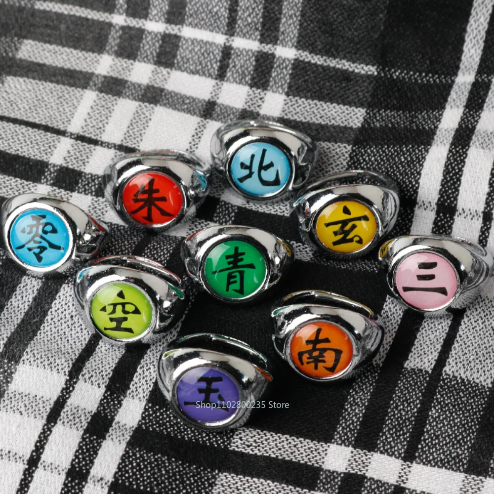 

Anime Naruto Cosplay Ring Akatsuki Itachi Ring for Women Men Metal Finger Jewelry Accessories Cool Best Friend Halloween Gift