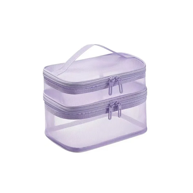 Spacious Nylon Mesh Cosmetic and Toiletry Travel Organizer