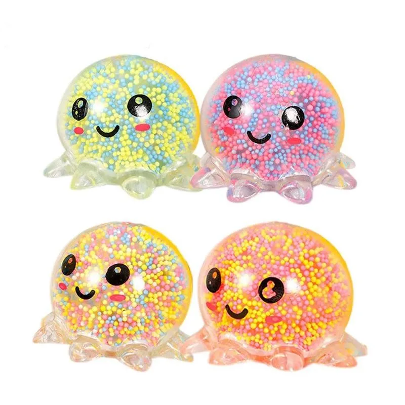 

1PC Glowing Light Octopus Ball Squeeze Toys Anti Stress Fidget Toy For Kids Adult Stress Relief Funny Decompression Toy Gifts