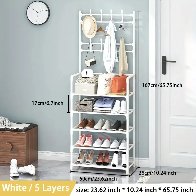 Entryway Shoe & Coat Rack 4