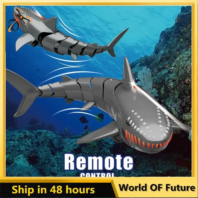 

Rc Whale Shark Toy Robots Remote Control Animals Marine Life Tub Pool Electric Fish Children Bath Toys for Kids Boys Submarine