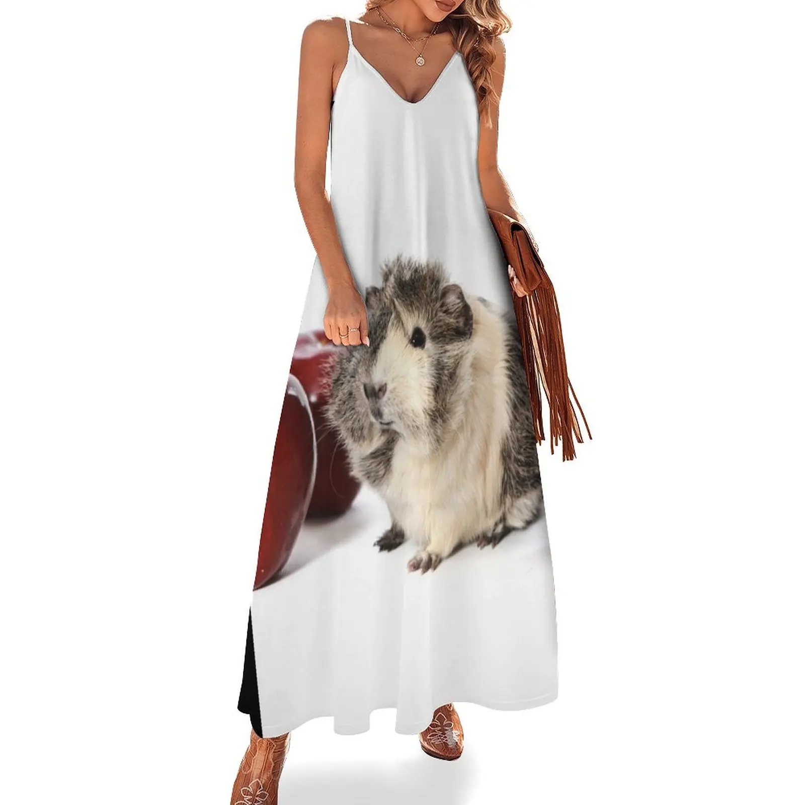 

Guinea Pig Love Apples Sleeveless Dress women dress dress summer