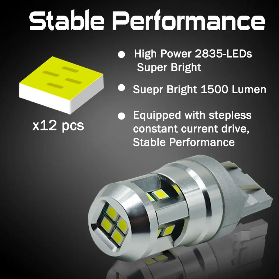 VANSSI 2Pcs T20 W21/5W 7443 Srck LED Bulb for LADA Vesta Granta