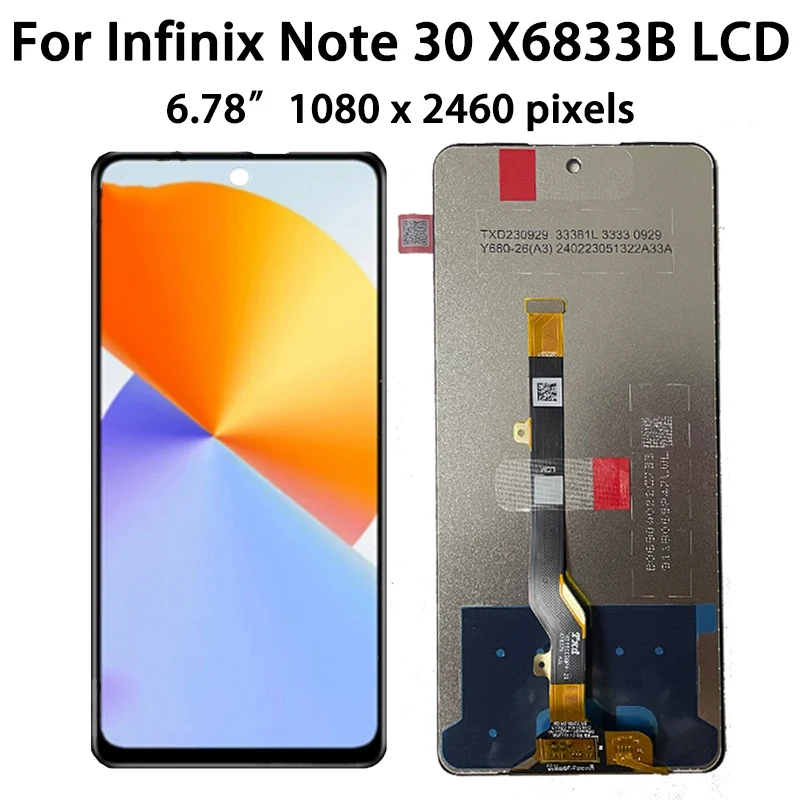 Original For Infinix Note 30 X6833B X6716B LCD Display Touch Screen Digitizer Assembly Replacement For Infinix Note30 4G Display