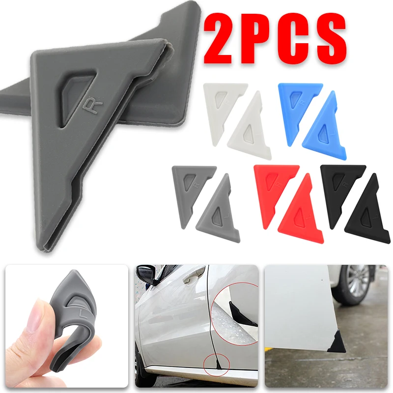 

2PCs Silicone Car Door Corner Covers Anti Collision Protectors Universal Car Door Bumper Anti-Scratch Auto Accessories Parts
