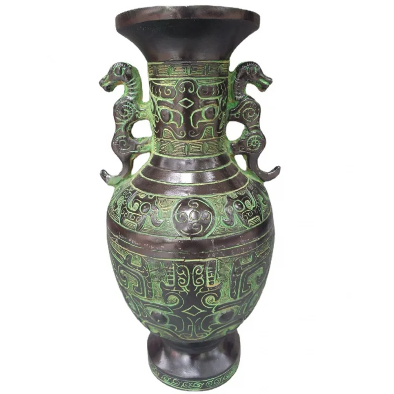 

Антикварная Античная бронзовая посуда, домашнее украшение, реквизит из фильма «Волшебный зверь», круглая ваза, оптовая продажа, украшение