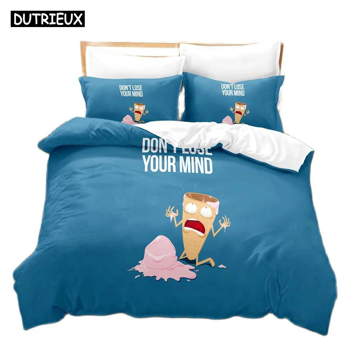 

3D Printed Clear Humor Personality Special Bedding Set Down Quilt Cover With Pillowcase Double Complete Queen King Bedding