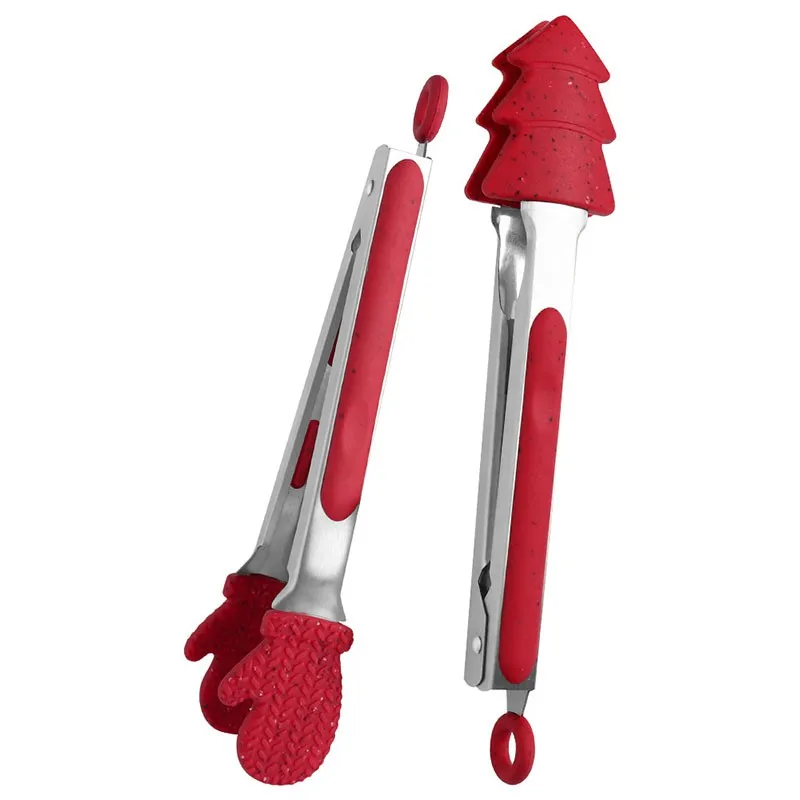 π Recommended Christmas-Theme Silicone Food Clips & Tongs 4