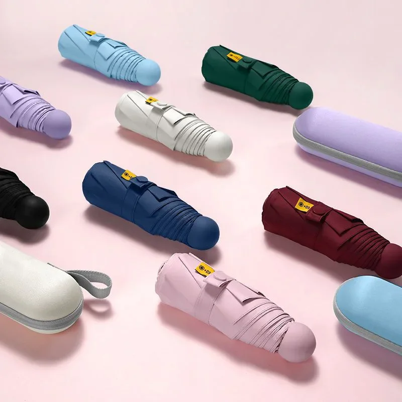 Paradise Ultralight And Compact Portable Capsule Umbrella UV Protection Umbrella Mini Five-fold