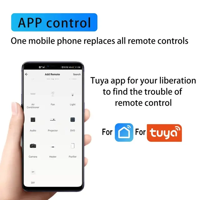 Tuya Remote Control For Smart Home WiFi IR Remote Control For Tv Air Conditioning Works With For Google Home Controller 3