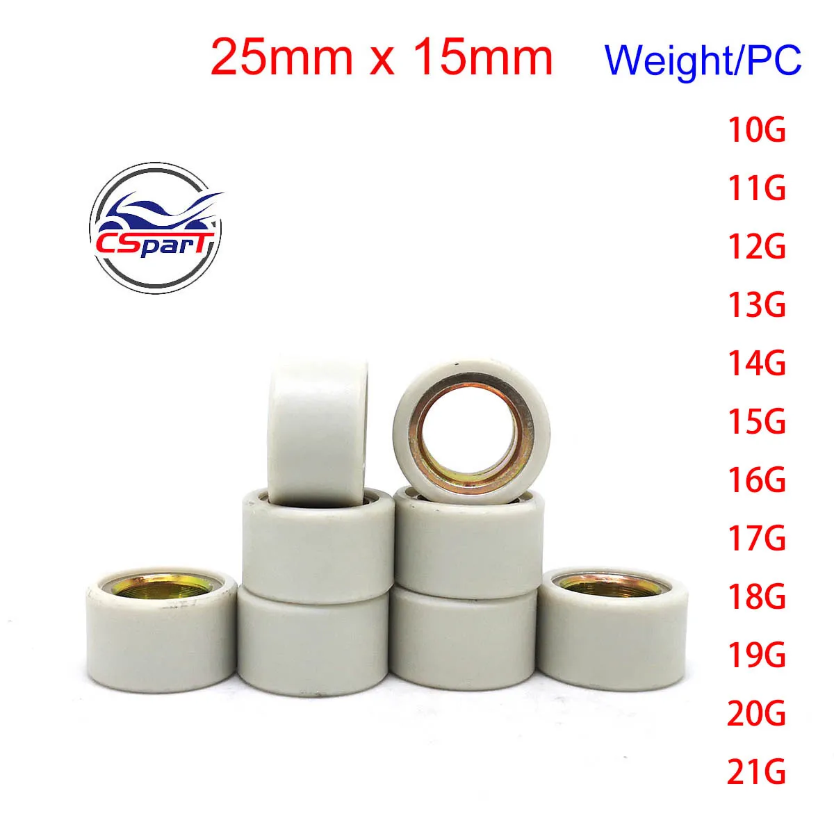 Variator Roller 25x15 Variator Racing Roller Weight Slider for Yamaha Yp Majesty Abs 400 400cc Xp T-Max 500 500cc 530 530cc kymco ak550