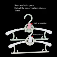 30pcs Mini Hanger for Wardrobe Connector Hangers Save Wardrobe Space Hook Up Cascading Plastic Coat Organizer Clothing 2