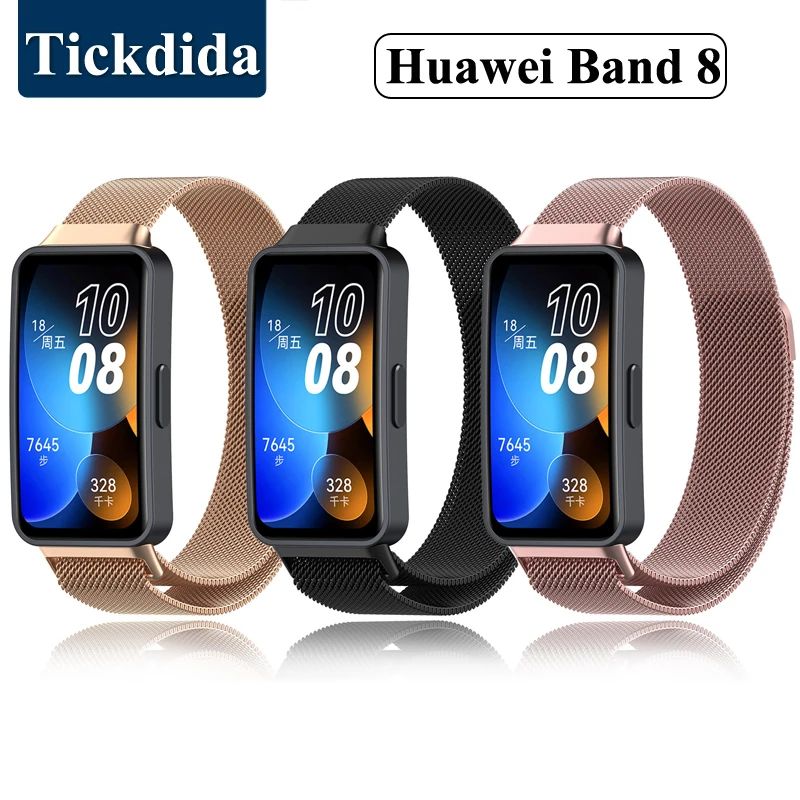 

Milanese Band for Huawei Band 8 Strap Accessories Stainless Steel Belt Metal Smartwatch Bracelet for Huawei Band 7 8 Strap