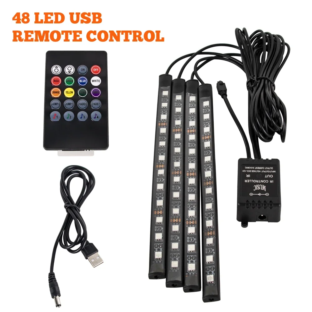 ตัวเลือกสินค้า โคมไฟ LED ตกแต่งรถยนต์ ปรับแสงได้ 5 ระดับ มีรีโมทคอนโทรล