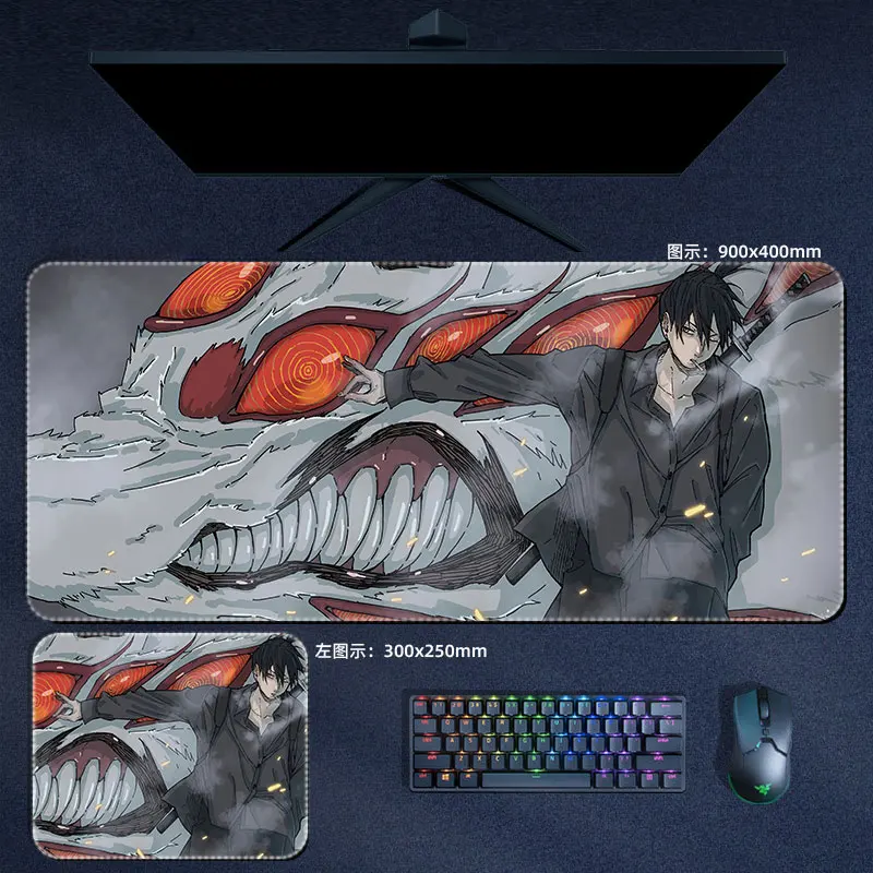 Mause Pad Mouse Gamer Deskmat Mini Computador Tapete De Velocidade  Acessórios De Mesa Serra De Motosserra De Desenho Animado Poder Homem  Teclado Pc Anime - Escorrega o Preço