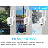 Caméra de surveillance extérieure PTZ IP WiFi HD 4MP/1080p, dispositif de sécurité sans fil, avec n'aime numérique x4 3