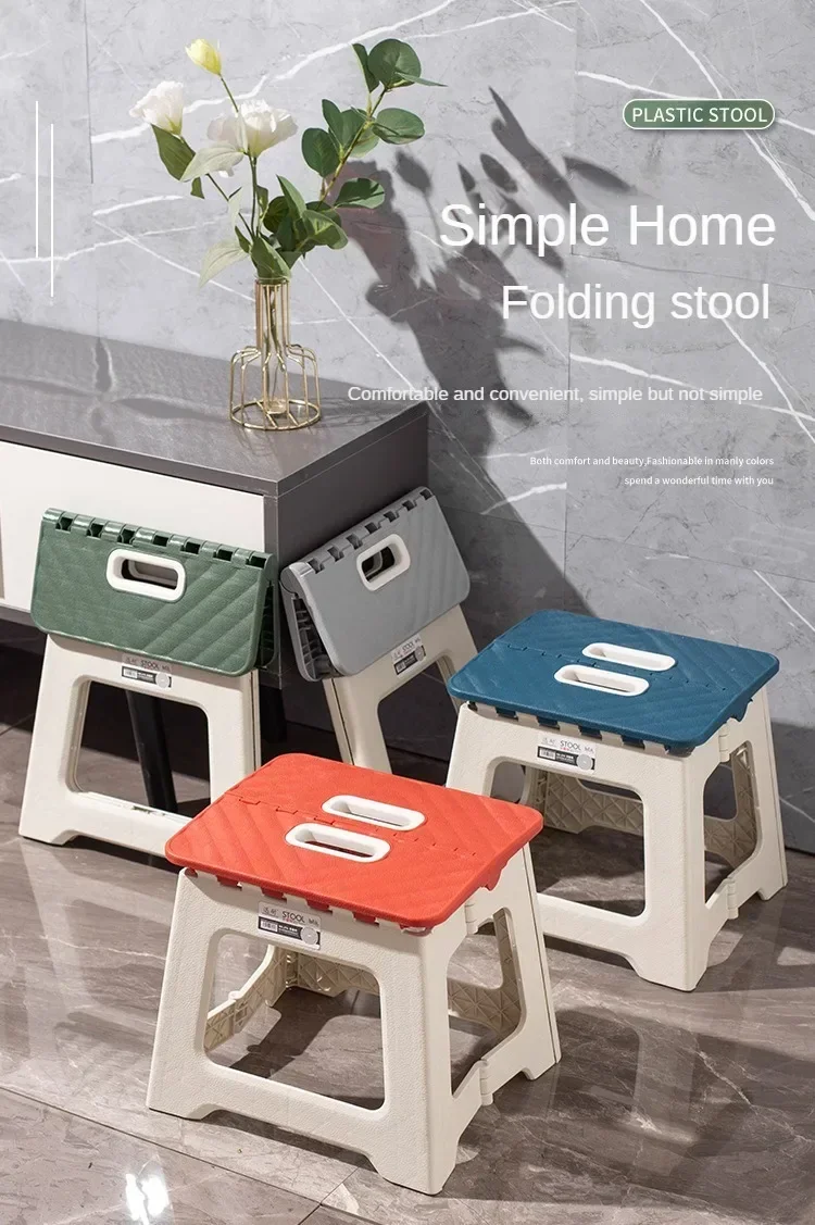 Description Picture 2 of itemOutdoor Folding Stool Portable Household Plastic Small Stool Outdoor Fishing Camping Stool Stall Children Small Bench Gifts