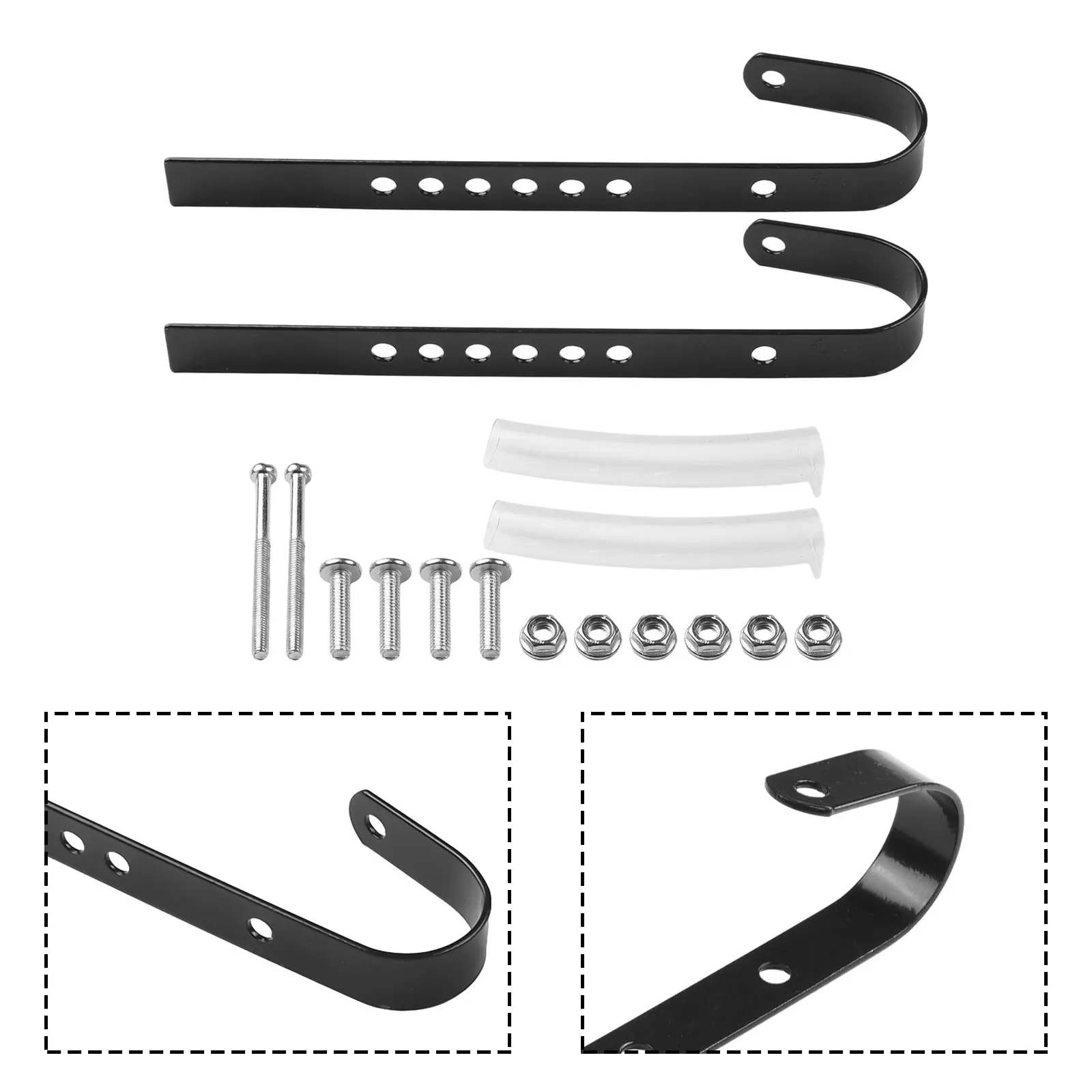 

Practical Bike Basket Hook Easy To Install Fixed For Bicycle MTB For Safety Accessories Adjustable Aluminium Alloy