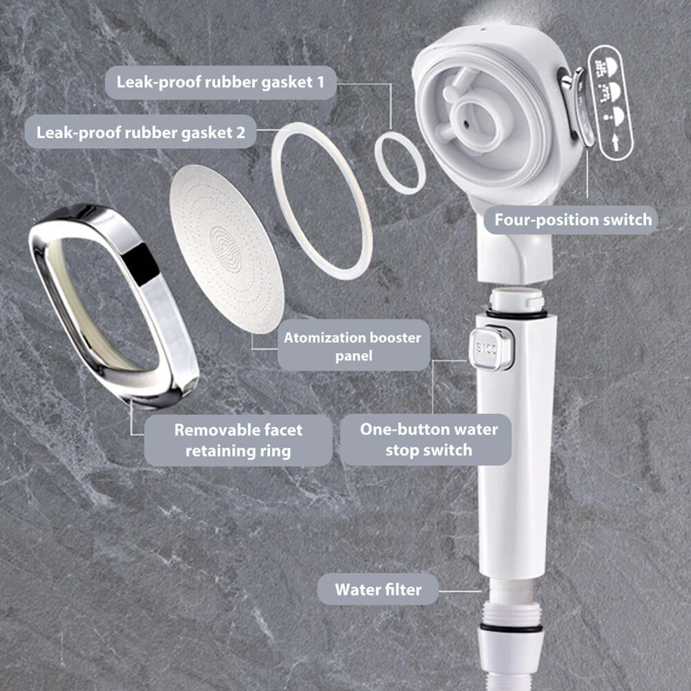 전기 도금 샤워헤드 샤워 헤드, 내장 필터, 고압 샤워헤드 분무기 깍지, 욕실 액세서리 