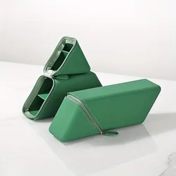 Expandable Foldable Silicone Pen Holder - Large Capacity Pencil Cup for Desk, Study, and Office (Green)
