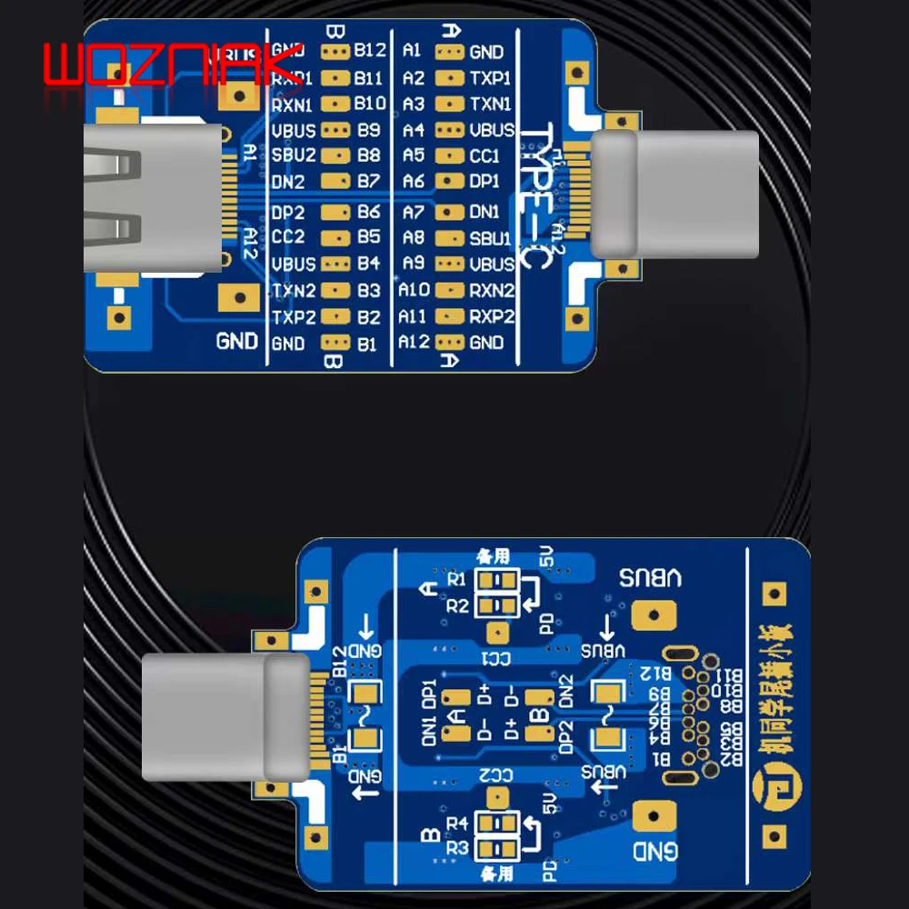 Placa De Prueba USB-C BL804 - Probador De Cola Tipo C Para Diagnosticar Problemas De Carga En Teléfonos, Tablets Y Portátiles