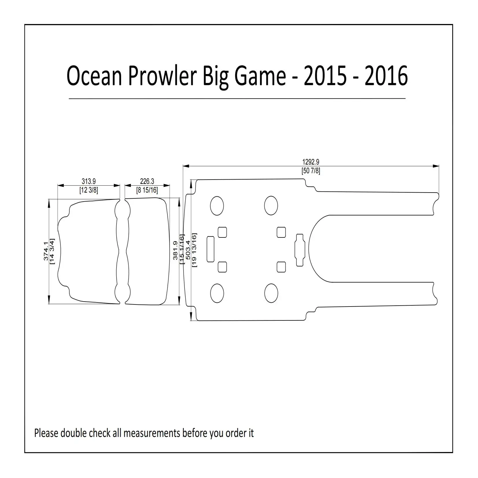 

2015-2016 Ocean Prowler Big Game Kayak Boat EVA Foam Deck Floor Pad Flooring