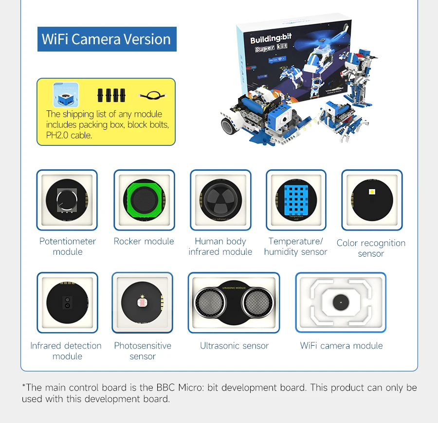 BBC Microbit V2 Robot Kit 16 in 1 STEM Projects with Sensor Module DIY ...