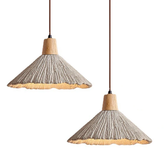 

Creative Decorative Droplight Hanging Lamp Ceiling Lighting Cement Wood Concrete Pendant Lamp Pendant Light for Home Art Decor