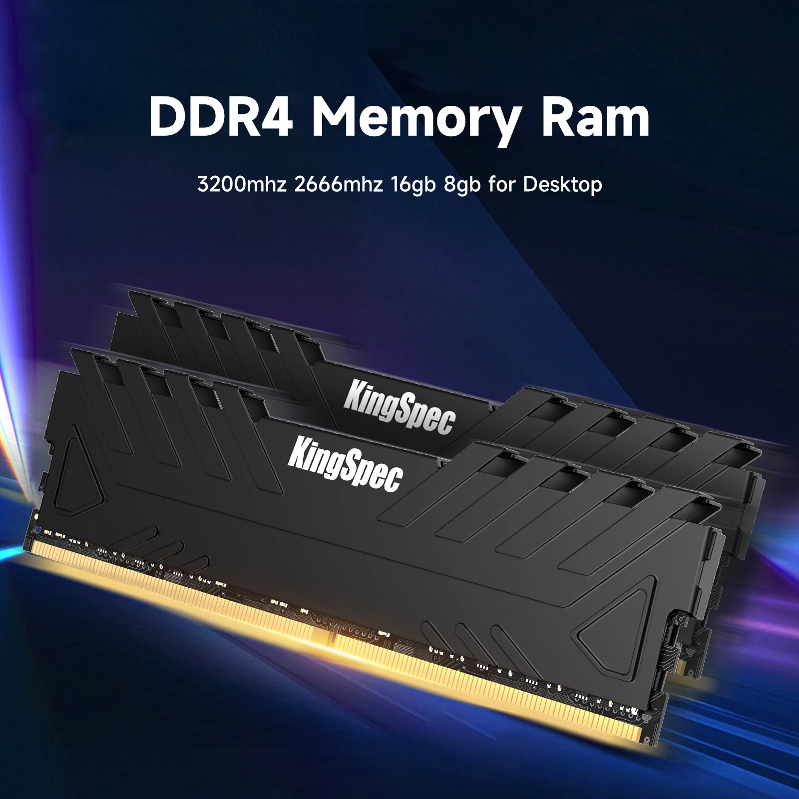 Ram com Dissipador de Calor para pc Dissipador de Calor 8gb 16gb 2666 Mhz 3200mhz Xmp Kingspec-ddr4 - Imagem 3