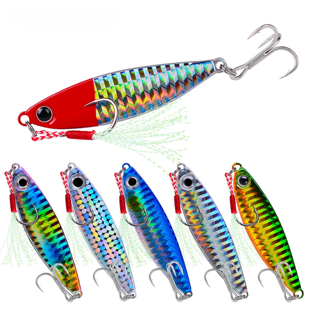 6pcs Metal Jigs Lures Bass Fishing Cast Jig Weights 7 30g Trolling Sea