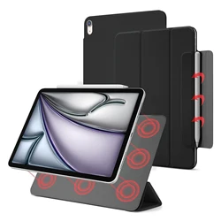 Ultra-Slim Magnetic Trifold Stand Case for Pro12.9 4th 5th 6th (Black)