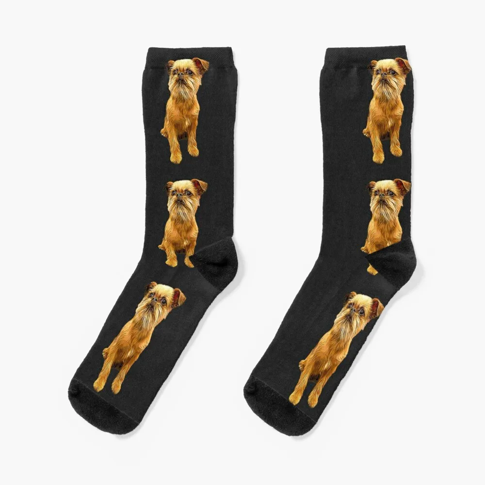 

Brussels Griffon Bruxellois Cute Puppy Dog Socks soccer sock sheer socks Socks For Men Women's