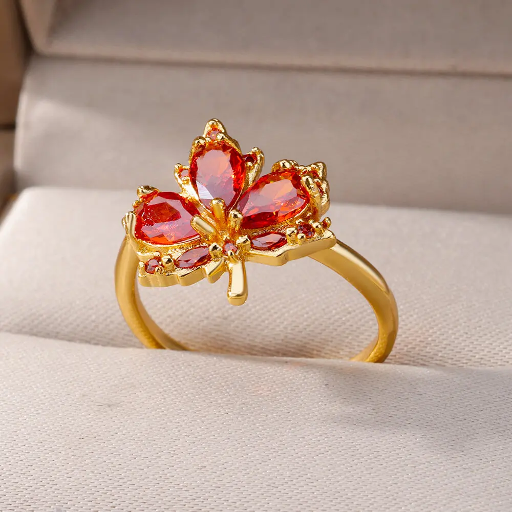 Red Stainless Steel Gold